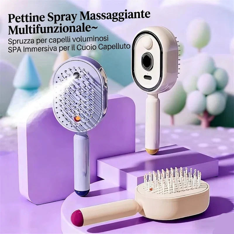 Pettine Massaggiante Vapore 3 in 1